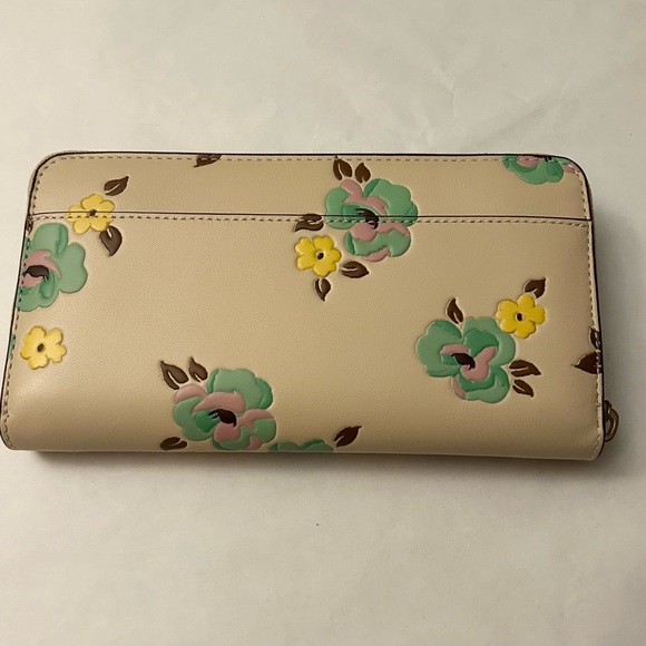 Coach Floral Zip Around  Wallet - Picture 4 of 5